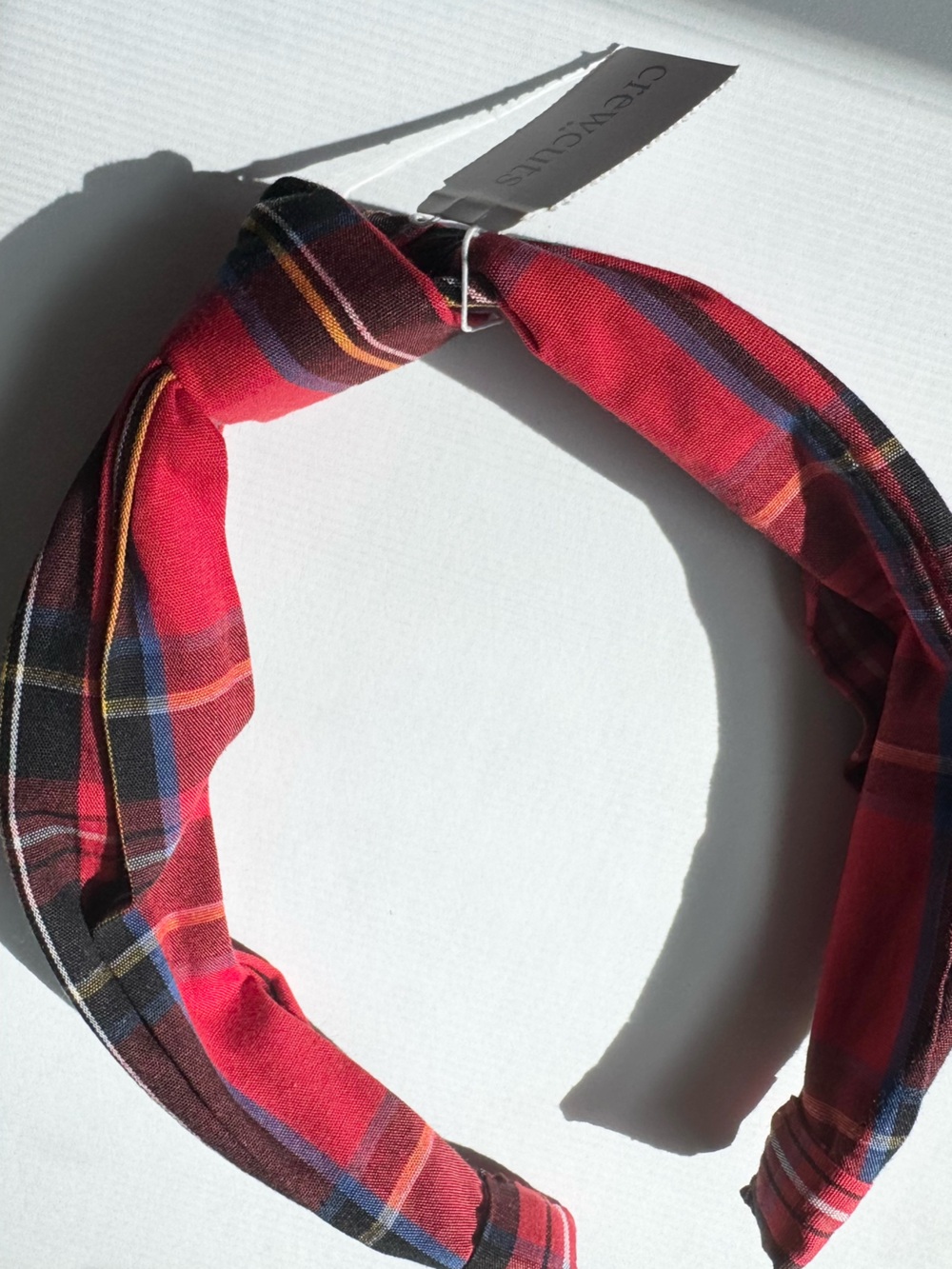 Crewcuts Girls' Red Tartan Knotted Headband - Picture 8 of 12